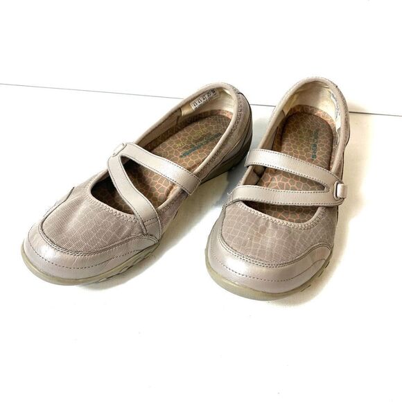 Skechers Memory Foam Women 9.5 Comfort Casual Brown Leather/Textile Slip On Flat - Picture 2 of 11